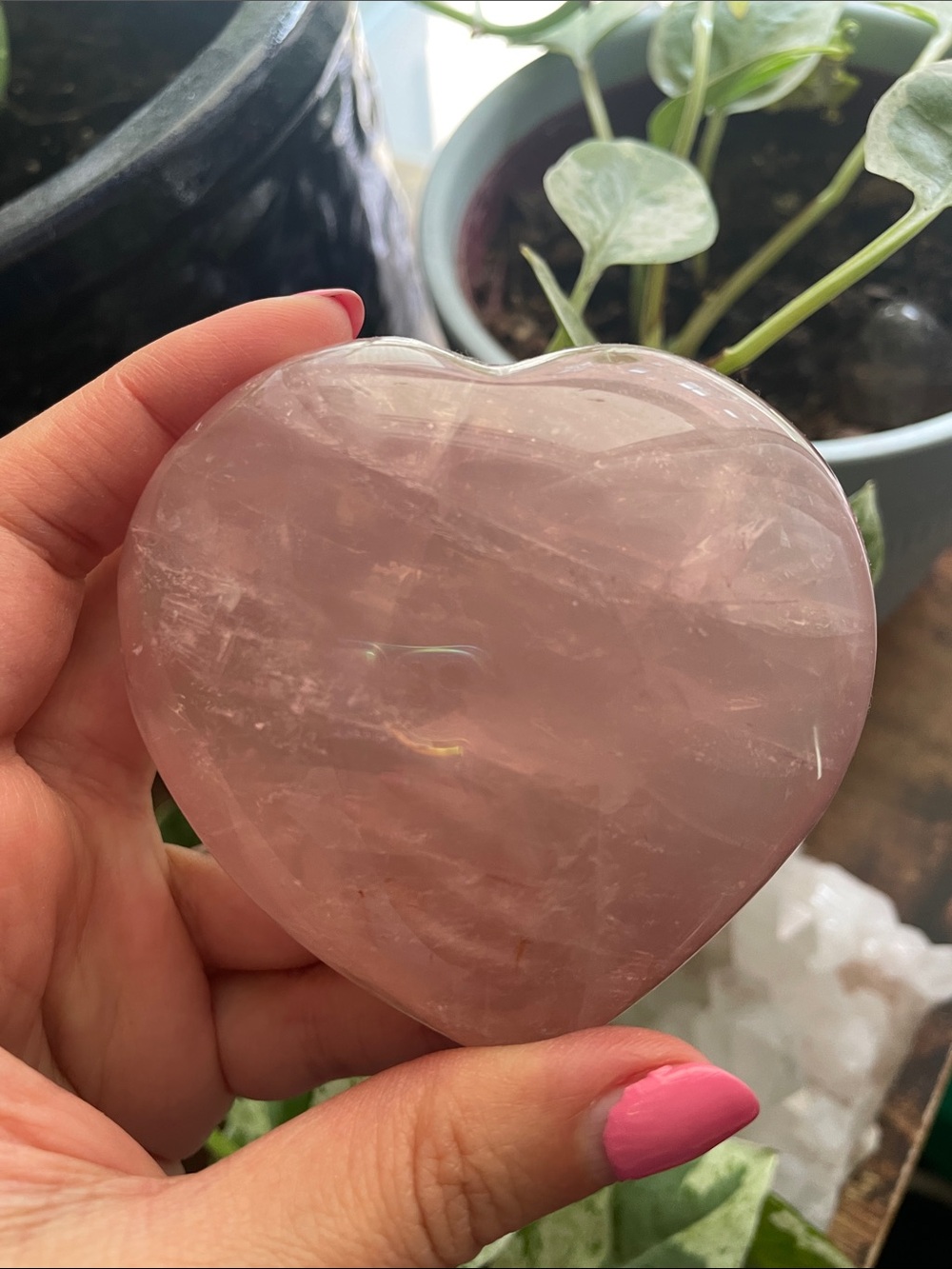High Quality Rose Quartz Heart